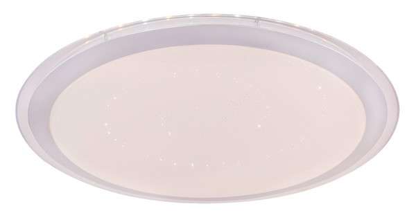 Globo LED Deckenleuchte Carry 30W dimmbar Fernbedienung CCT warm-/tageslichtweiss Weiß opal sparkle Metall Ø53cm