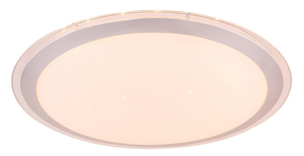 Globo LED Deckenleuchte Carry 30W dimmbar Fernbedienung CCT warm-/tageslichtweiss Weiß opal sparkle Metall Ø53cm