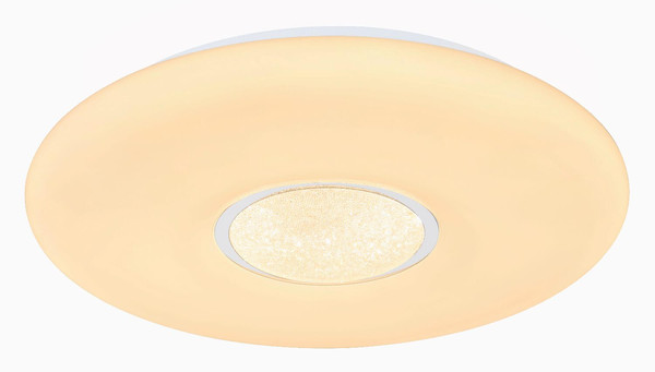 Globo LED Deckenleuchte Sully 24W dimmbar Fernbedienung CCT warm-/tageslichtweiss Weiß Metall Ø41cm