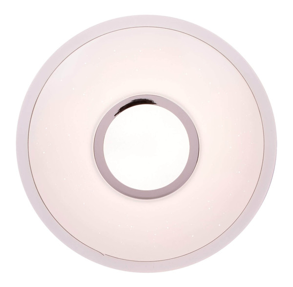 Globo LED Deckenleuchte Connor 16W dimmbar Fernbedienung CCT warm-/tageslichtweiss Weiß opal sparkle Metall Ø40cm