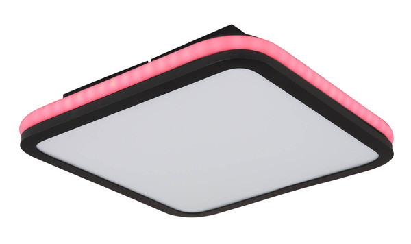 Globo Jaxxi LED Deckenleuchte 40W CCT Schwarz Matt, Metall Fernbedienung Memoryfunktion 7cm 41391-40