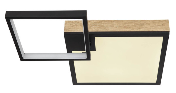 Globo Jacky LED Deckenleuchte 21W CCT Schwarz Matt, Metall Fernbedienung Memoryfunktion 10cm 41392-21