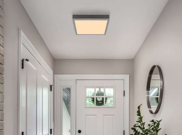 Globo Doro LED Deckenleuchte 12W Warmweiß Silberfarben, Aluminium 6cm 416080AD1