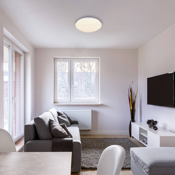 Globo Gwendolin LED Deckenleuchte 18W Warmweiß Weiß, Metall Memoryfunktion Ø38cm 4167-18D