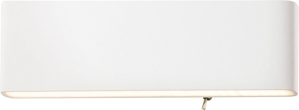Globo LED Wandleuchte Siegfried 12W warmweiss Weiß Aluminium 29,5x8cm