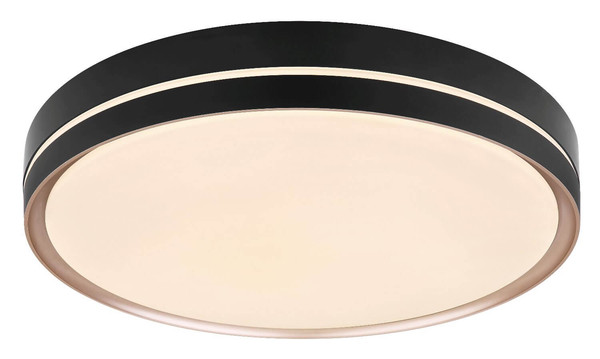 Globo LED Deckenleuchte Manni 40W dimmbar Fernbedienung CCT warm-/tageslichtweiss Schwarz Metall Ø48,5cm