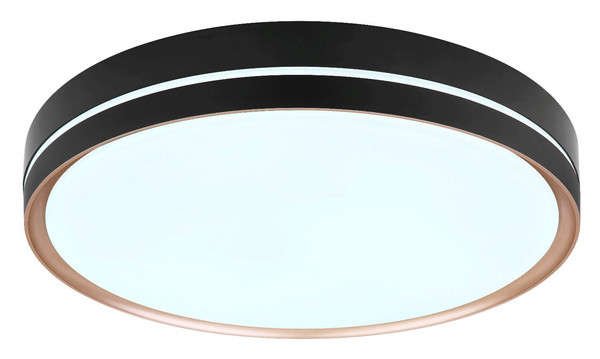 Globo LED Deckenleuchte Manni 40W dimmbar Fernbedienung CCT warm-/tageslichtweiss Schwarz Metall Ø48,5cm