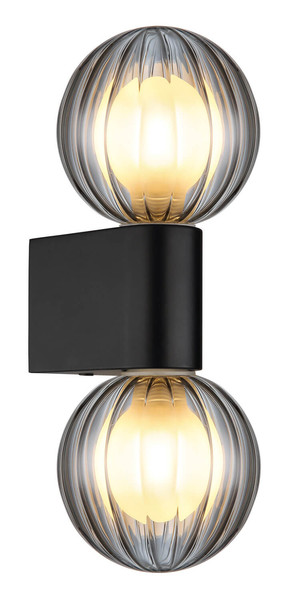 Globo Ander G9 Wandleuchte 2-fach 10W IP44 Schwarz Matt, Aluminium Druckguss Ø10cm 41928-2