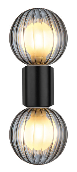 Globo Ander G9 Wandleuchte 2-fach 10W IP44 Schwarz Matt, Aluminium Druckguss Ø10cm 41928-2