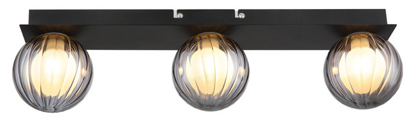 Globo Ander G9 Deckenleuchte 3-fach 10W IP44 Schwarz Matt, Metall Ø10cm 41928-3