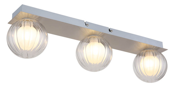 Globo Ander G9 Deckenleuchte 3-fach 10W IP44 Nickel Matt, Metall Ø10cm 41928-3N