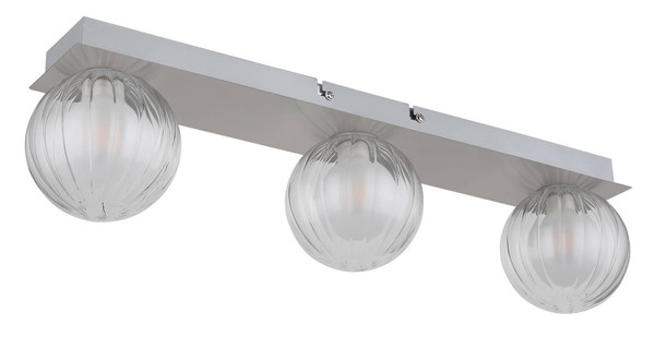 Globo Ander G9 Deckenleuchte 3-fach 10W IP44 Nickel Matt, Metall Ø10cm 41928-3N