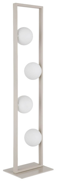 Globo Stehleuchte Nanda 4-flammig G9 Sandfarben matt opal Metall Glaskugeln 110cm