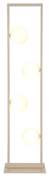 Globo Stehleuchte Nanda 4-flammig G9 Sandfarben matt opal Metall Glaskugeln 110cm