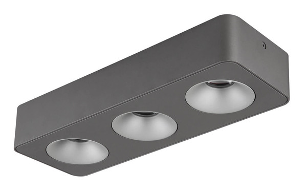 Globo Hangarau LED LED Strahler 14W Warmweiß Grau Dunkel, Aluminium 5,5cm 43100-3