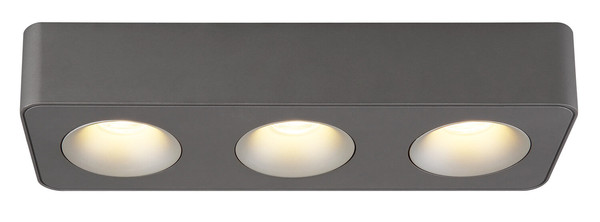 Globo Hangarau LED LED Strahler 14W Warmweiß Grau Dunkel, Aluminium 5,5cm 43100-3