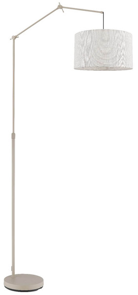 Globo Stehleuchte Rom E27 Sandfarben beige Metall Leinen 200cm