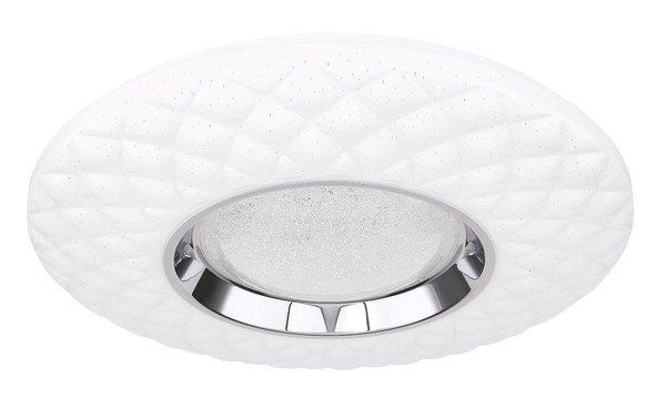 Globo LED Deckenleuchte Magnifique 30W dimmbar Fernbedienung CCT warm-/tageslichtweiss Weiß opal sparkle Metall Ø49cm