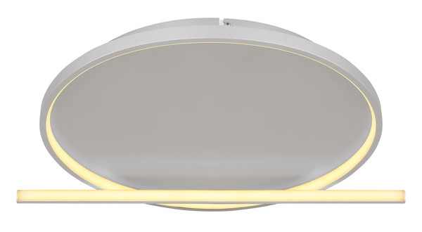 Globo Ronda LED Deckenleuchte 50W CCT Nickel Matt, Aluminium Fernbedienung Nachtlicht Memoryfunktion Ø48cm 48024-50