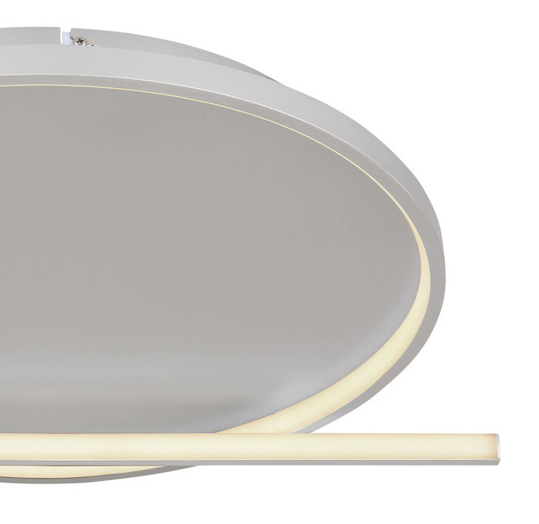 Globo Ronda LED Deckenleuchte 50W CCT Nickel Matt, Aluminium Fernbedienung Nachtlicht Memoryfunktion Ø48cm 48024-50