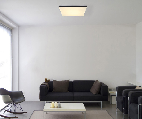 Globo Ully LED Deckenleuchte 24W CCT Weiß, Metall Fernbedienung Nachtlicht Memoryfunktion 6,6cm 48025BSH