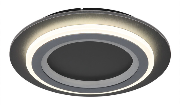 Globo Jayden LED Deckenleuchte 18W CCT Schwarz Matt, Metall Fernbedienung Memoryfunktion Ø34cm 48032-18RGB