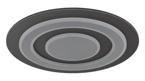 Globo LED Deckenleuchte Jayden 40W warmweiss Anthrazit gebürstet grau gebürstet Metall Ø48cm