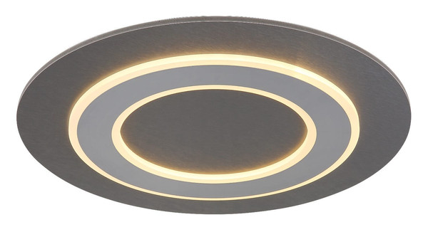 Globo LED Deckenleuchte Jayden 40W warmweiss Anthrazit gebürstet grau gebürstet Metall MDF Ø48cm