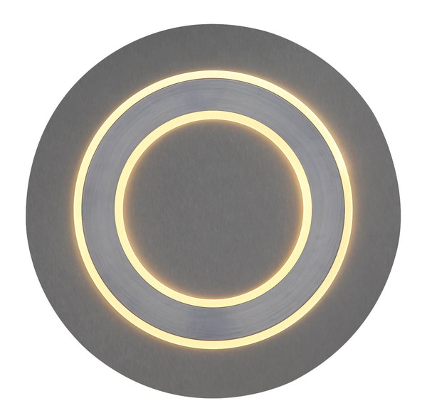Globo LED Deckenleuchte Jayden 40W warmweiss Anthrazit gebürstet grau gebürstet Metall MDF Ø48cm