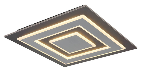 Globo LED Deckenleuchte Jayden 40W warmweiss Anthrazit gebürstet grau gebürstet Metall 48x48cm