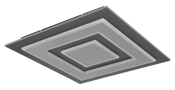 Globo LED Deckenleuchte Jayden 40W warmweiss Anthrazit gebürstet grau gebürstet Metall 48x48cm