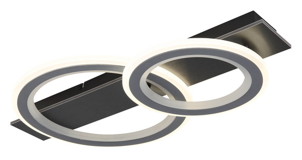 Globo Jayden LED Deckenleuchte 21W CCT Schwarz Matt, Metall Fernbedienung Memoryfunktion 8cm 48034-21RGB