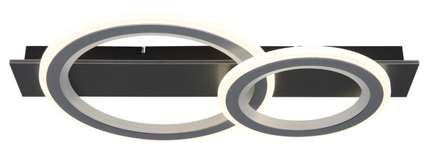 Globo Jayden LED Deckenleuchte 21W CCT Schwarz Matt, Metall Fernbedienung Memoryfunktion 8cm 48034-21RGB