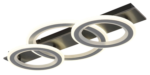 Globo Jayden LED Deckenleuchte 40W CCT Schwarz Matt, Metall Fernbedienung Memoryfunktion 8cm 48034-40RGB