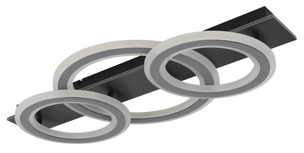 Globo Jayden LED Deckenleuchte 40W CCT Schwarz Matt, Metall Fernbedienung Memoryfunktion 8cm 48034-40RGB