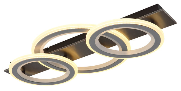 Globo Jayden LED Deckenleuchte 40W CCT Schwarz Matt, Metall Fernbedienung Memoryfunktion 8cm 48034-40RGB