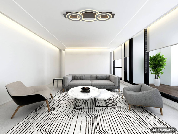 Globo LED Deckenleuchte Jayden 50W warmweiss Anthrazit gebürstet grau gebürstet Metall 73x35cm