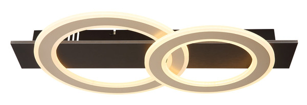 Globo Jayden LED Deckenleuchte 40W Warmweiß Schwarz Matt, Metall 7cm 48034A-40