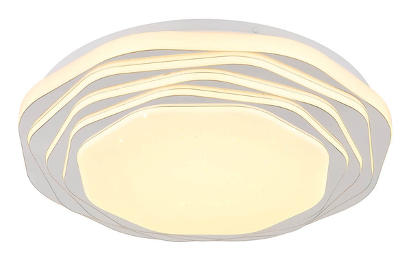 Globo LED Deckenleuchte Flordelis 24W CCT warm-/neutral-/tageslichtweiss Weiß matt Metall Ø38cm