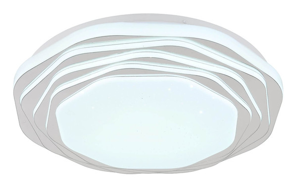 Globo LED Deckenleuchte Flordelis 24W CCT warm-/neutral-/tageslichtweiss Weiß matt Metall Ø38cm