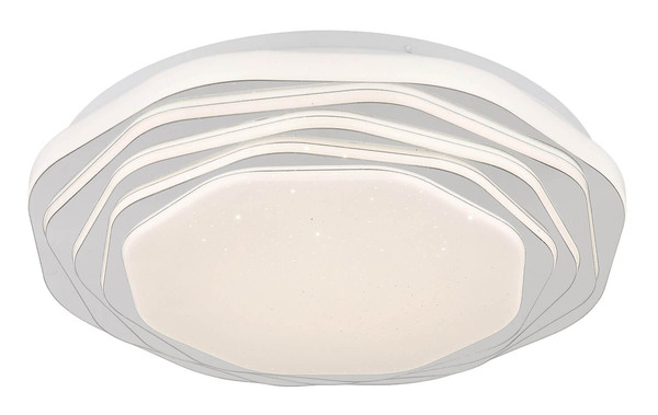 Globo LED Deckenleuchte Flordelis 24W CCT warm-/neutral-/tageslichtweiss Weiß matt Metall Ø38cm