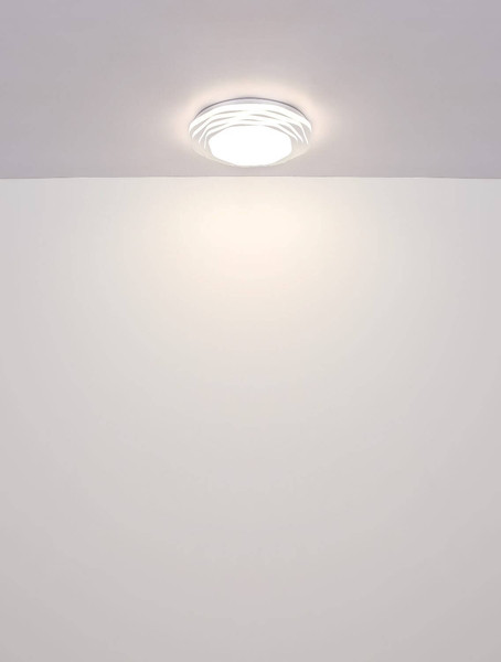 Globo LED Deckenleuchte Flordelis 24W CCT warm-/neutral-/tageslichtweiss Weiß matt Metall Ø38cm