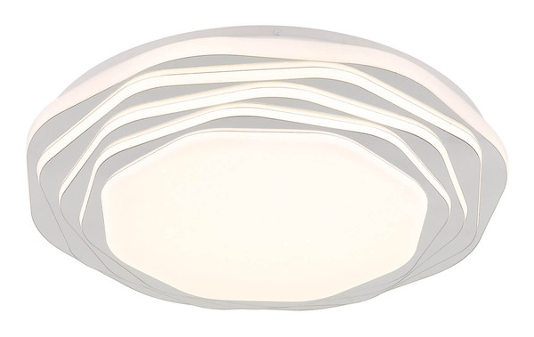 Globo Flordelis LED Deckenleuchte 36W CCT Weiß Matt, Metall Memoryfunktion Ø48cm 48036-36