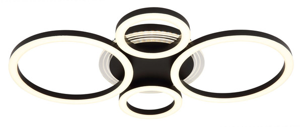 Globo Loretta LED Deckenleuchte 40W CCT Schwarz Matt, Metall Memoryfunktion 6,1cm 48039-40