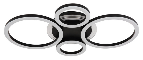 Globo Loretta LED Deckenleuchte 40W CCT Schwarz Matt, Metall Memoryfunktion 6,1cm 48039-40