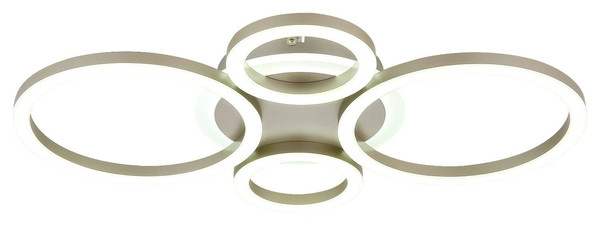 Globo LED Deckenleuchte Loretta 40W CCT warm-/neutral-/tageslichtweiss Kaffeefarben matt champagnerfarben matt Metall 53x35,5cm