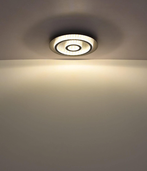 Globo LED Deckenleuchte Jayden 40W dimmbar Fernbedienung CCT warm-/tageslichtweiss Schwarz matt klar Metall Kunststoffkristalle Ø45cm