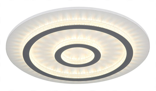 Globo LED Deckenleuchte Jayden 40W dimmbar Fernbedienung CCT warm-/tageslichtweiss Weiß matt klar Metall Kunststoffkristalle Ø45cm