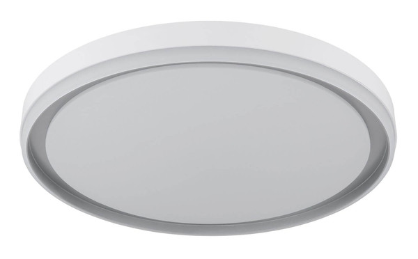 Globo LED Deckenleuchte Janice RGBW LED 48W dimmbar Fernbedienung CCT warm-/neutral-/tageslichtweiss Weiß matt silber Metall Ø50cm