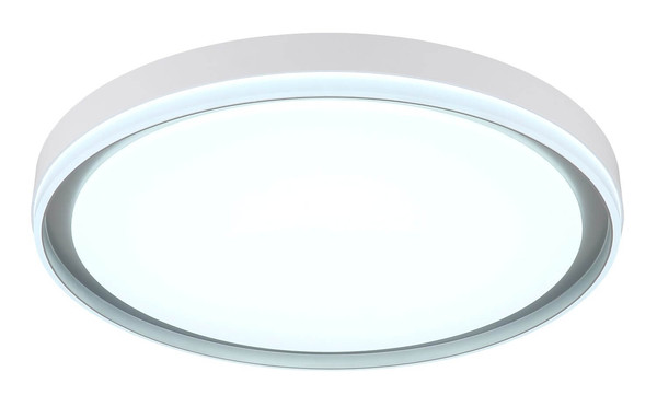 Globo LED Deckenleuchte Janice RGBW LED 48W dimmbar Fernbedienung CCT warm-/neutral-/tageslichtweiss Weiß matt silber Metall Ø50cm
